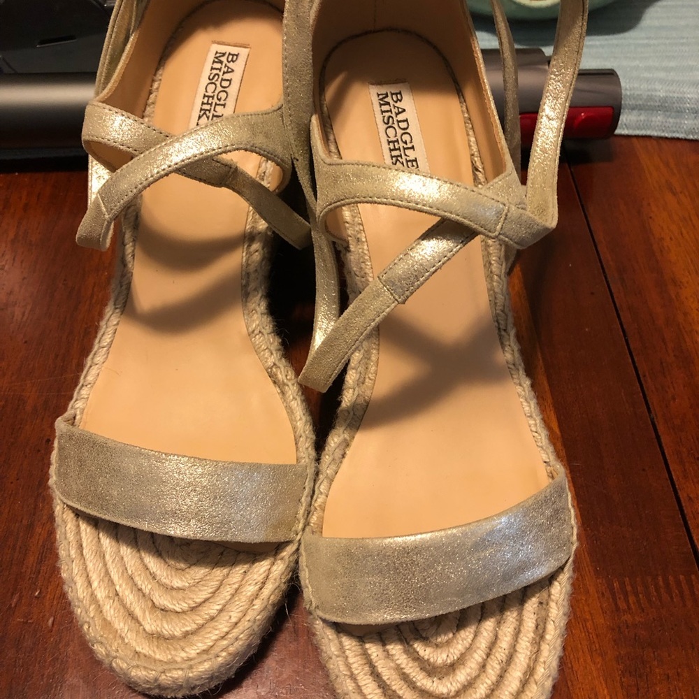 COPY - Brand new strappy gold espadrilles